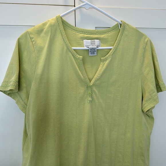 Karen Neuburger sleep top size: large green - Picture 3 of 5